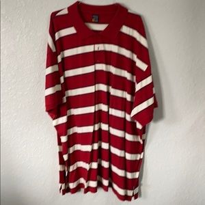 Nautica Jeans company polo shirt red white 5XL